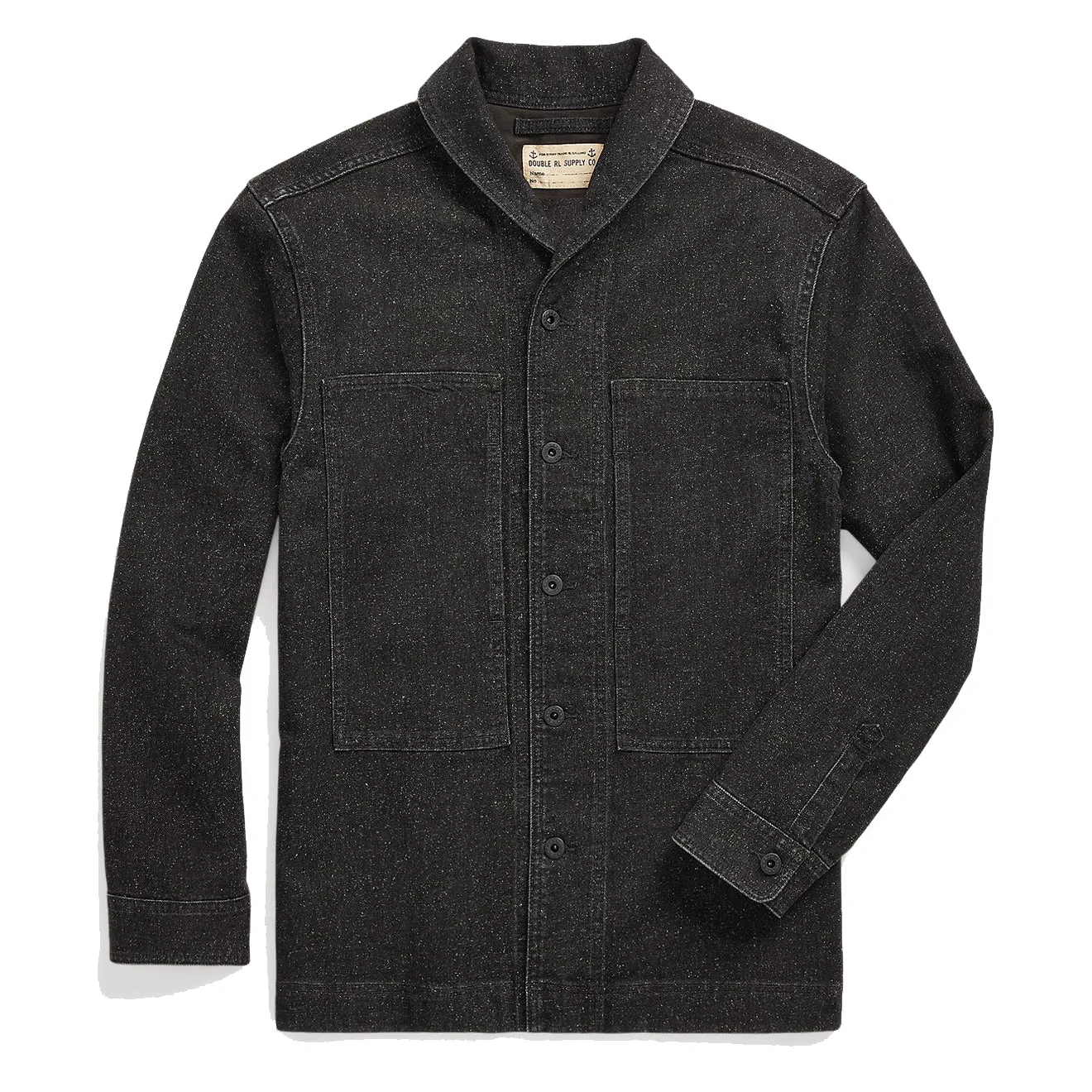 RRL von Ralph Lauren Jaspe Denim Hemdjacke Schwarz