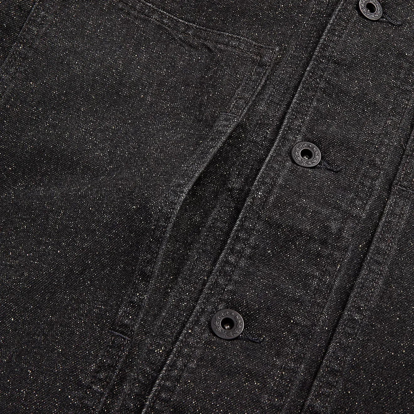 RRL von Ralph Lauren Jaspe Denim Hemdjacke Schwarz
