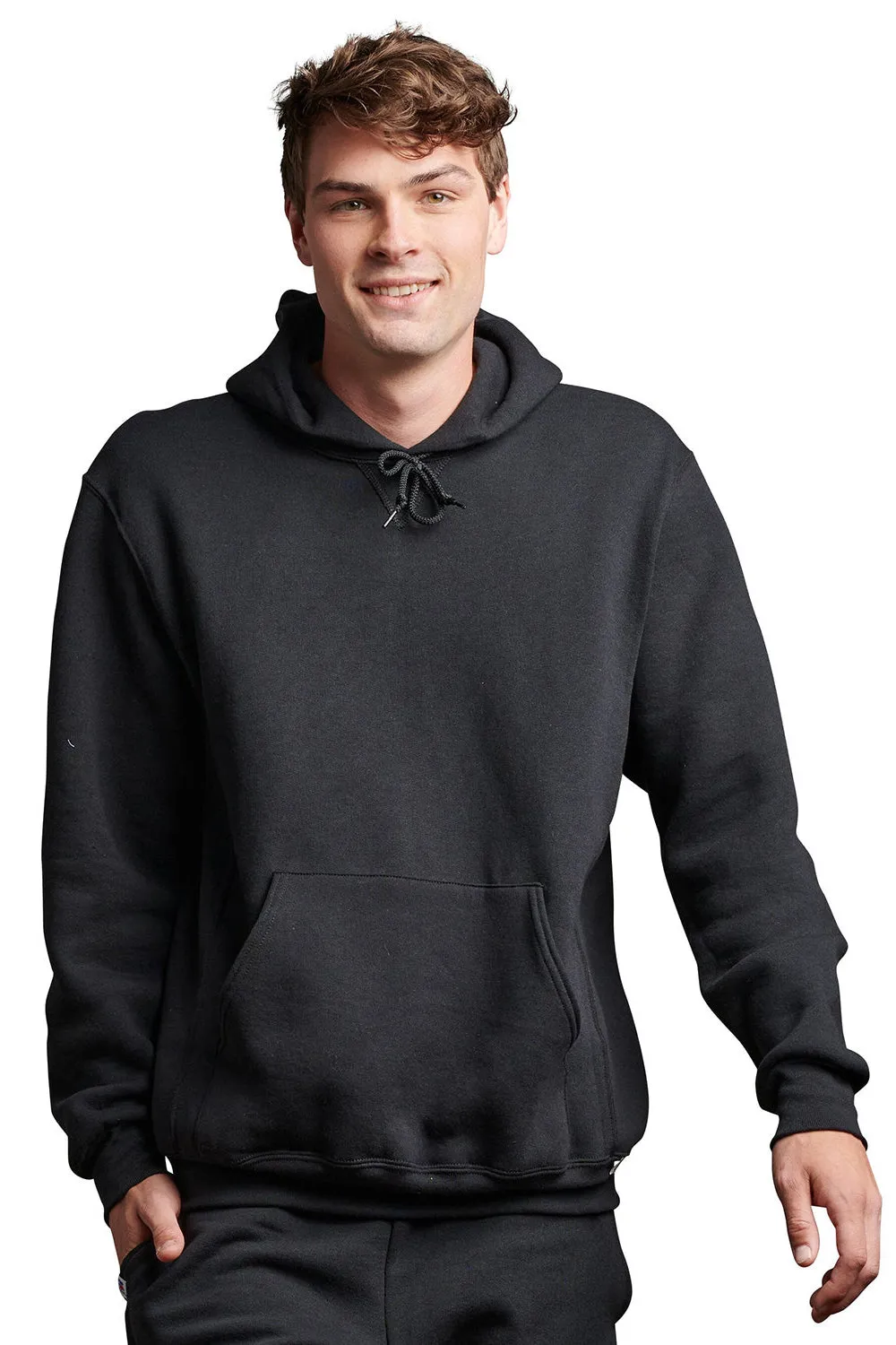 Russell Athletic Herren Dri-Power Feuchtigkeitstransportierende Kapuzenpullover Hoodie mit Beuteltasche - Schwarz