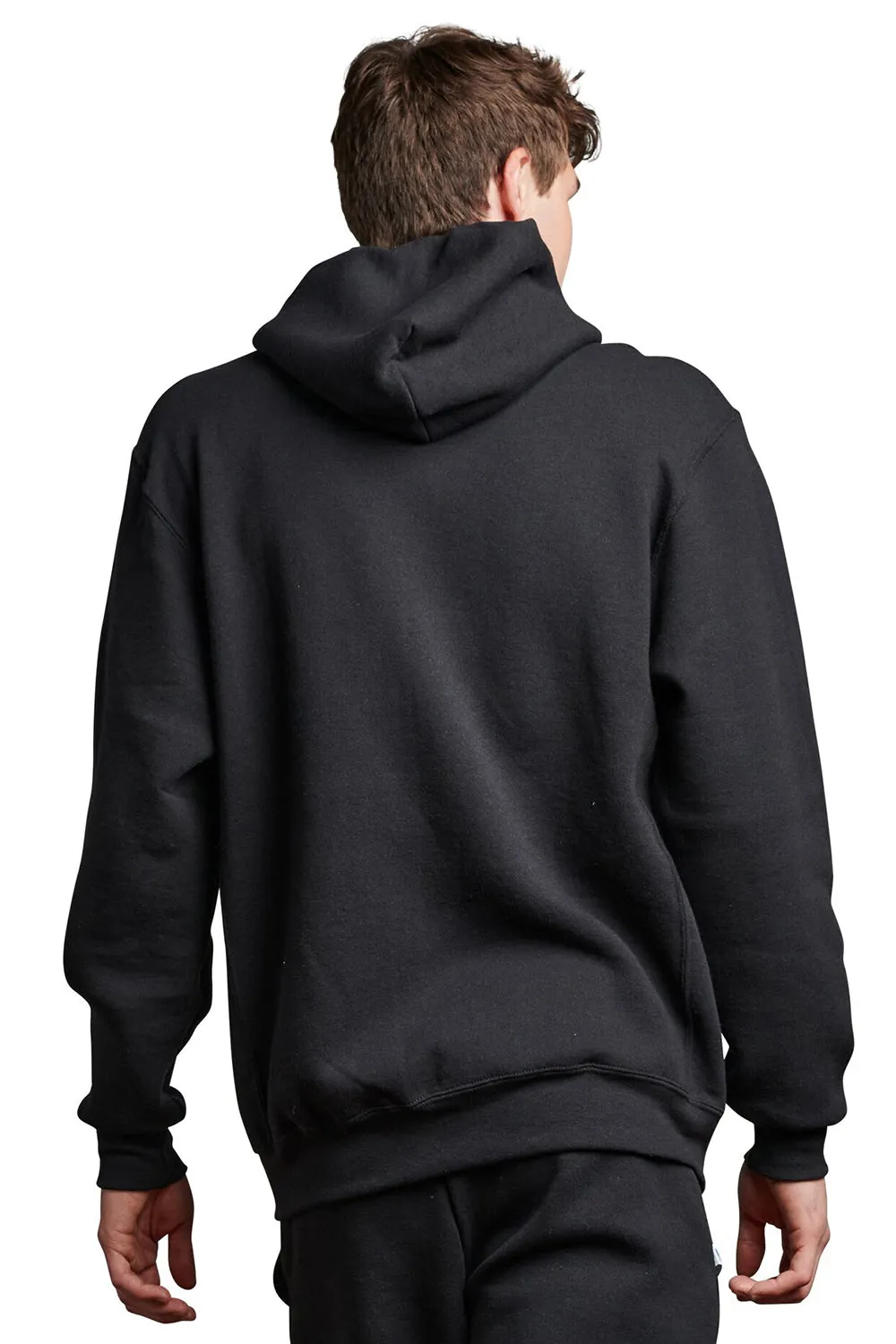 Russell Athletic Herren Dri-Power Feuchtigkeitstransportierende Kapuzenpullover Hoodie mit Beuteltasche - Schwarz