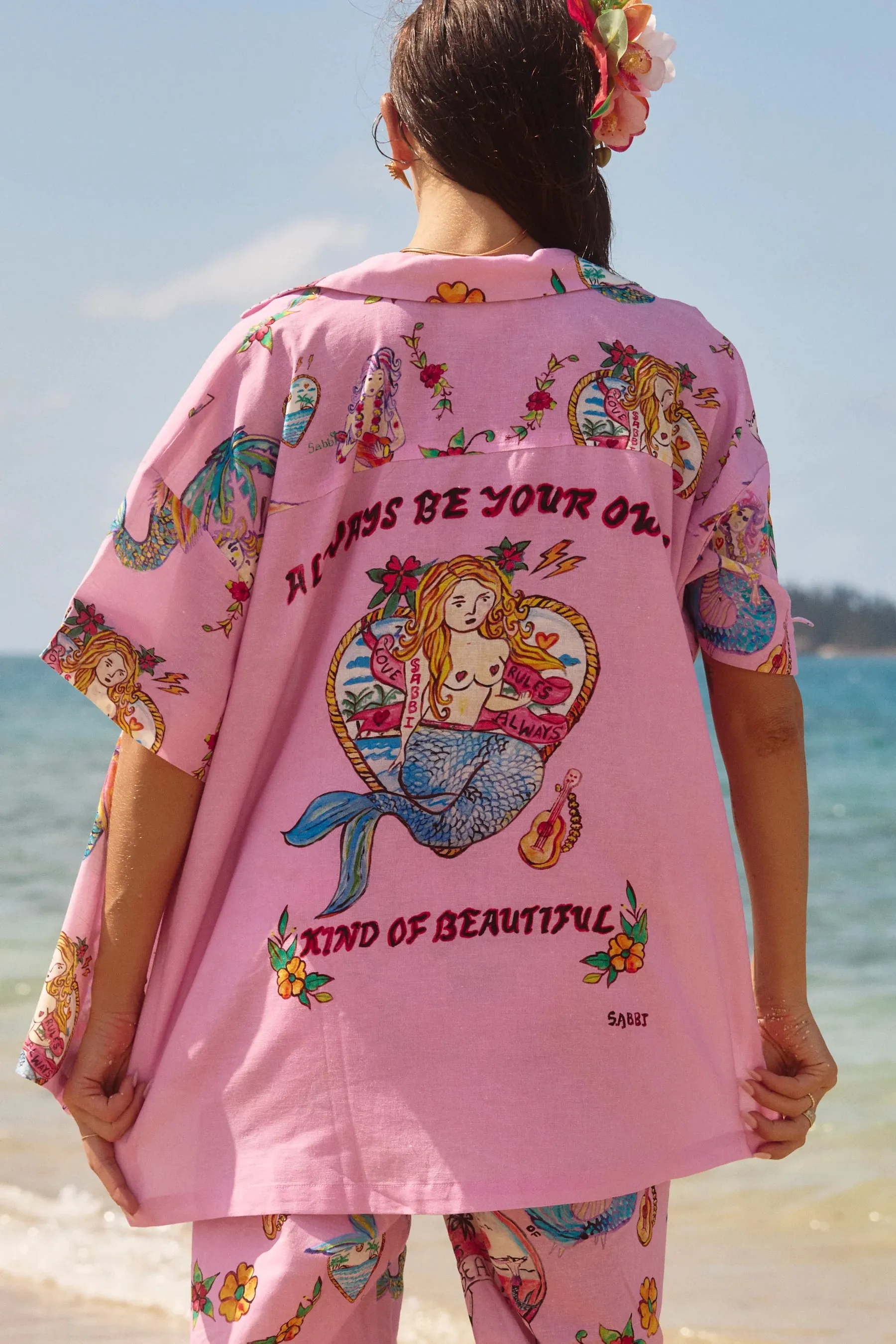SABBI Patron Shirt - Du bist wunderschön Pink
