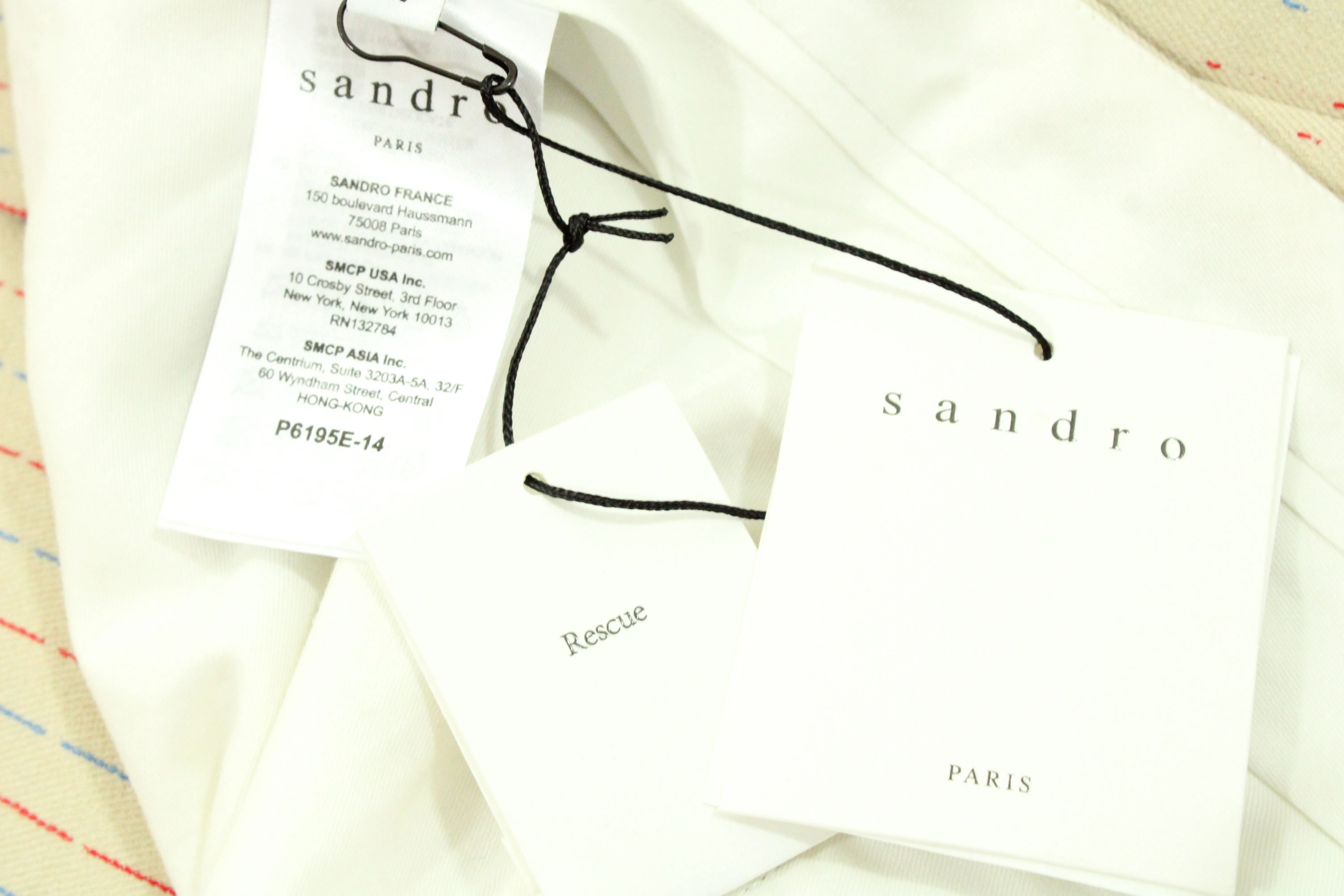 Sandro Paris Mikrodruck Cropped Weite Hose in Beige Polyester