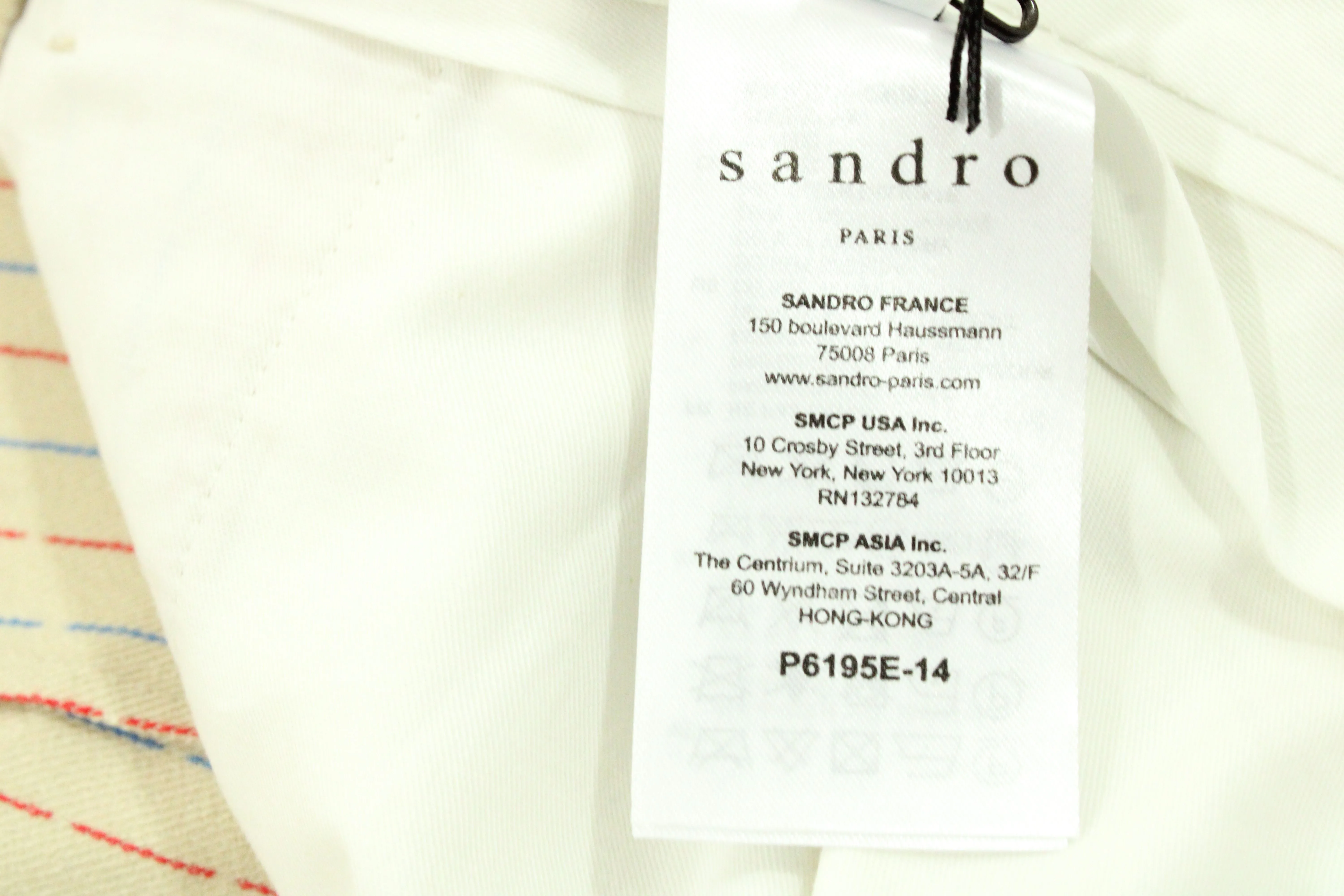 Sandro Paris Mikrodruck Cropped Weite Hose in Beige Polyester