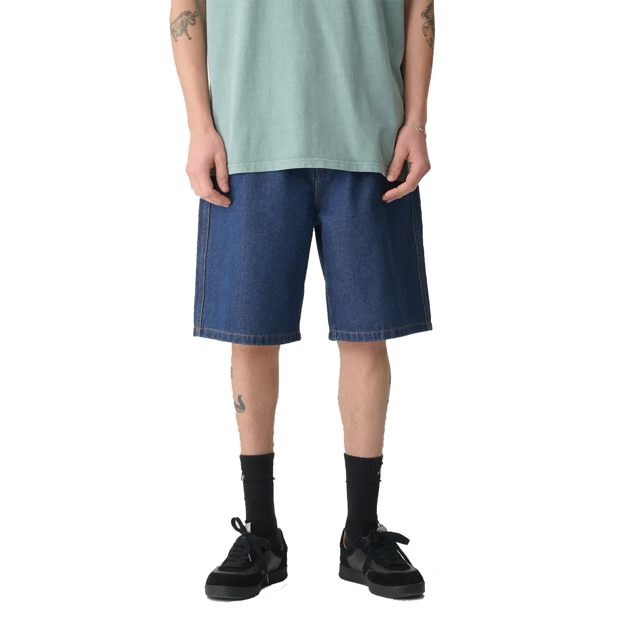 S/Double - Standard Jeansshorts in Blau Denim von S/Double Clothing
