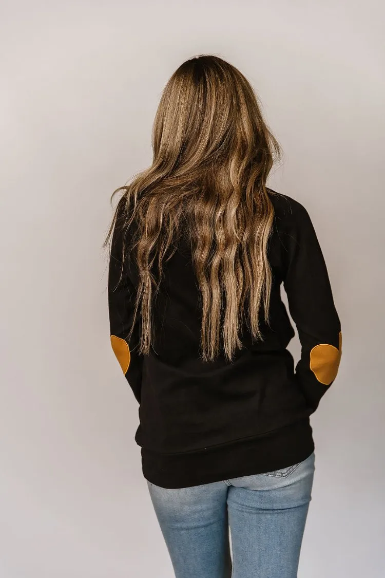 Seitlicher Reißverschluss Pullover Sweatshirt - Cross My Heart