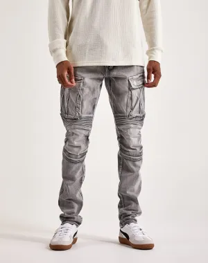 Smoke Rise Denim Motorrad Cargo Hose