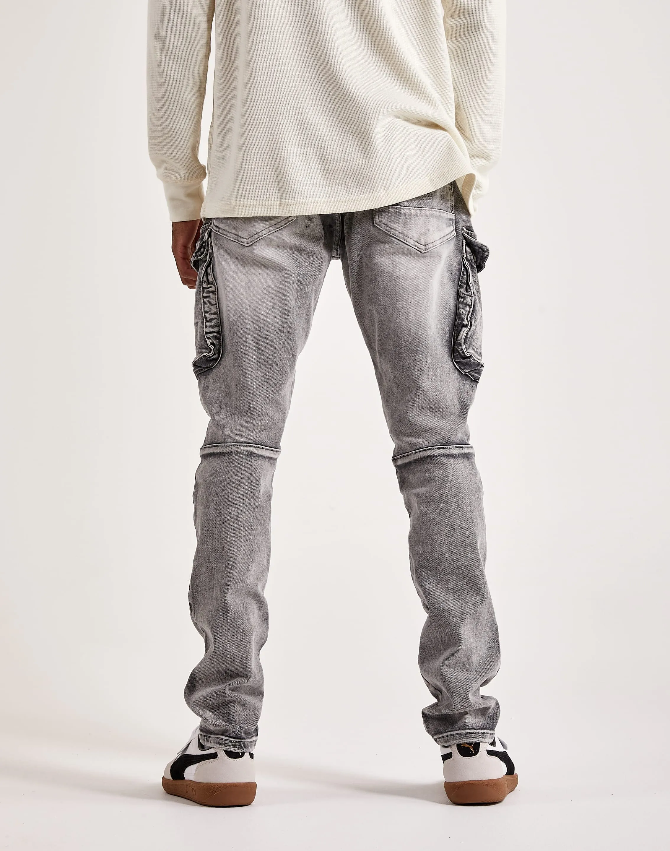 Smoke Rise Denim Motorrad Cargo Hose