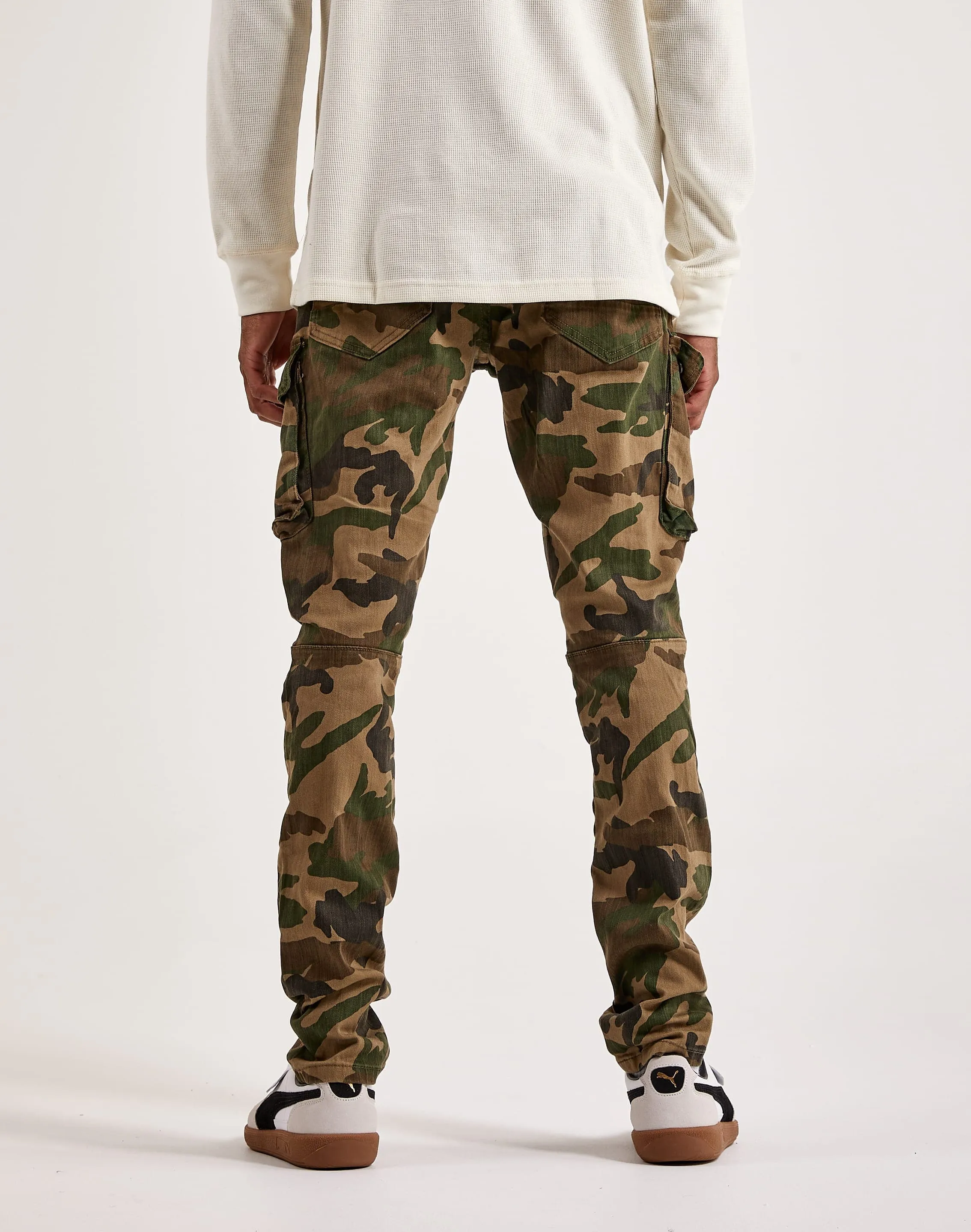 Smoke Rise Twill Cargo-Hose im Motorradstil