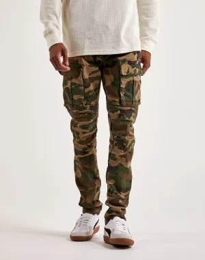 Smoke Rise Twill Cargo-Hose im Motorradstil