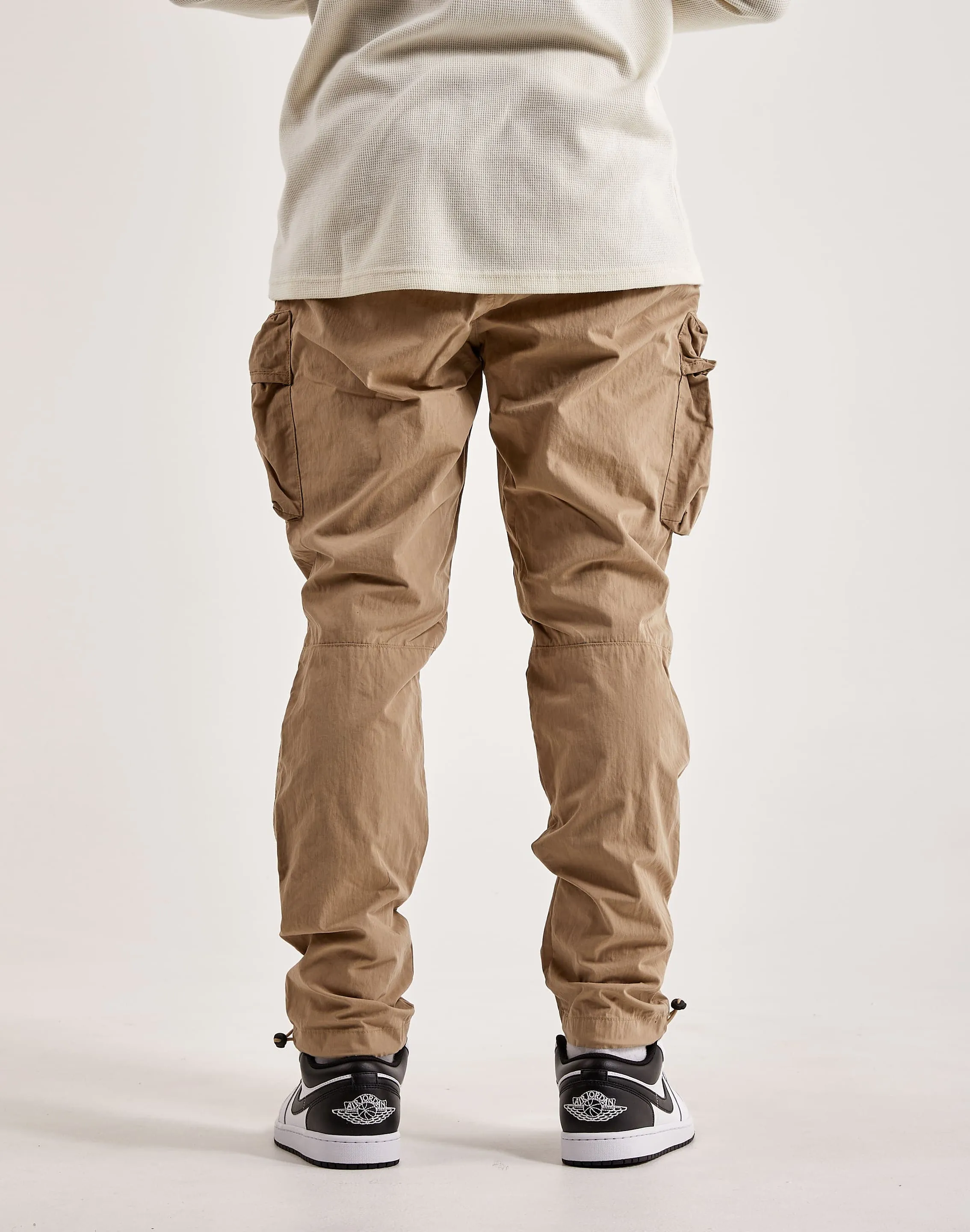 Smoke Rise Utility Pfirsichfarbene Nylon-Cargohose