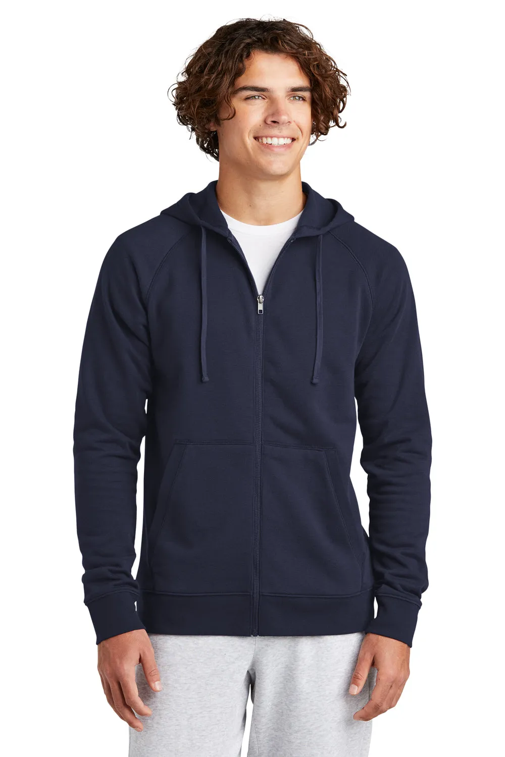 Sport-Tek Herren Drive Fleece Full-Zip Kapuzenpullover mit Taschen - Echt Marineblau