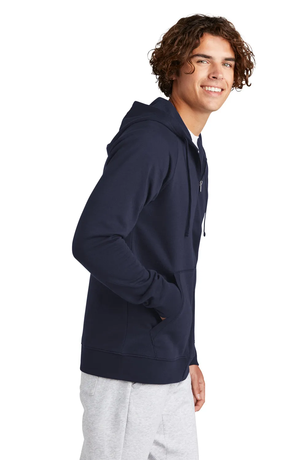 Sport-Tek Herren Drive Fleece Full-Zip Kapuzenpullover mit Taschen - Echt Marineblau