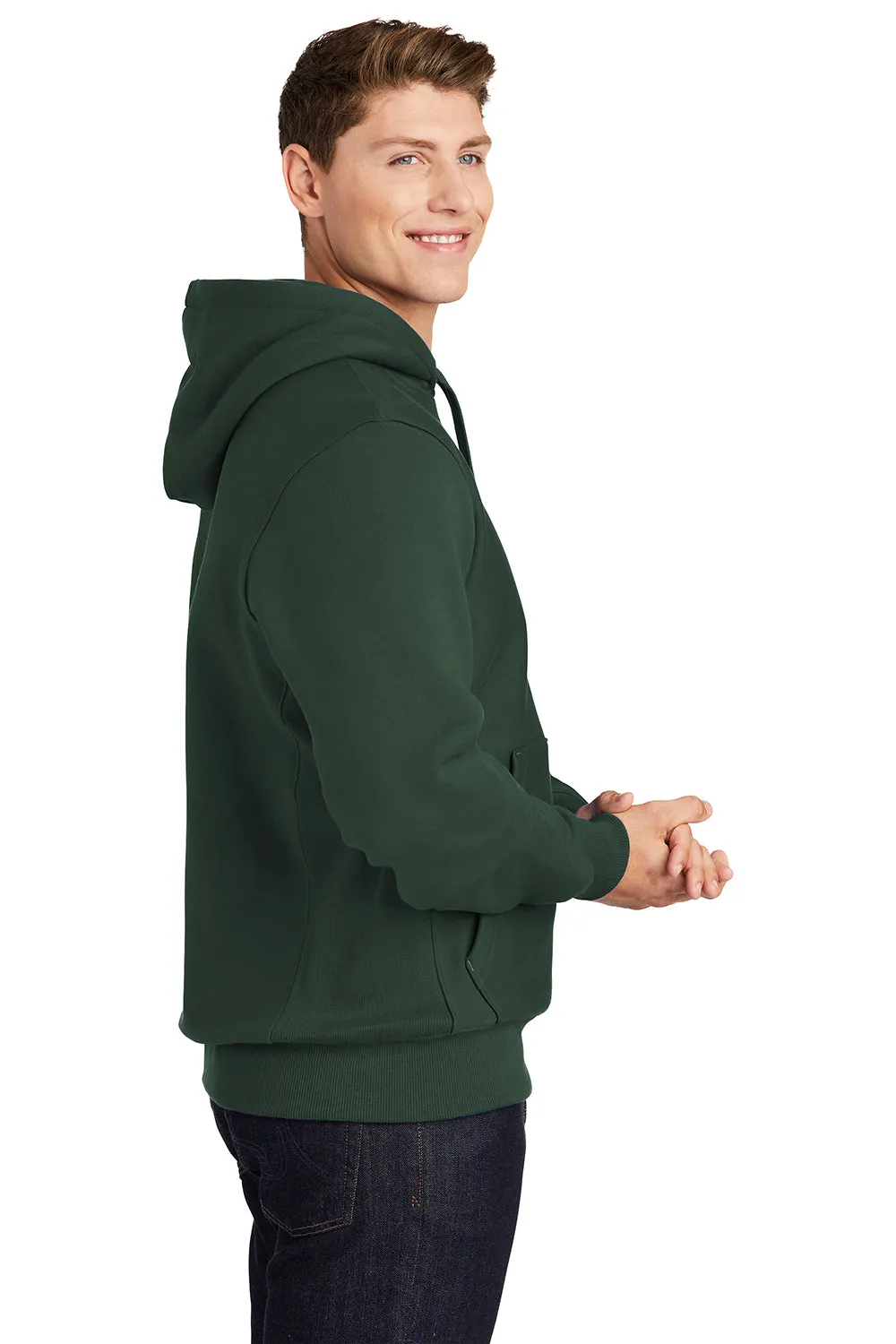 Sport-Tek Herren Fleece Kapuzenpullover mit Kangaroo-Tasche - Dunkelgrün