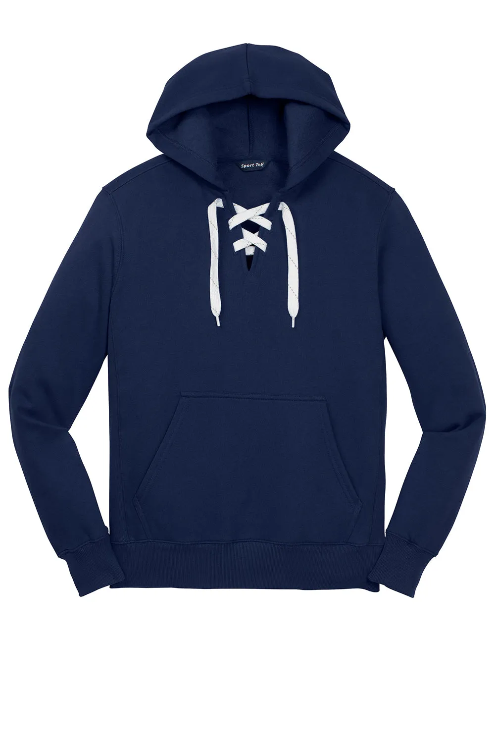 Sport-Tek Herren Kapuzenpullover mit Schnürung und Kangaroo-Tasche - Echt Marineblau