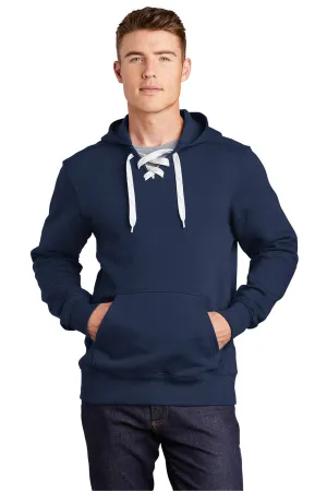 Sport-Tek Herren Kapuzenpullover mit Schnürung und Kangaroo-Tasche - Echt Marineblau