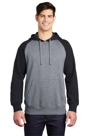 Sport-Tek Herzen Fleece Kapuzenpullover mit Tasche - Heather Vintage Grau/Schwarz