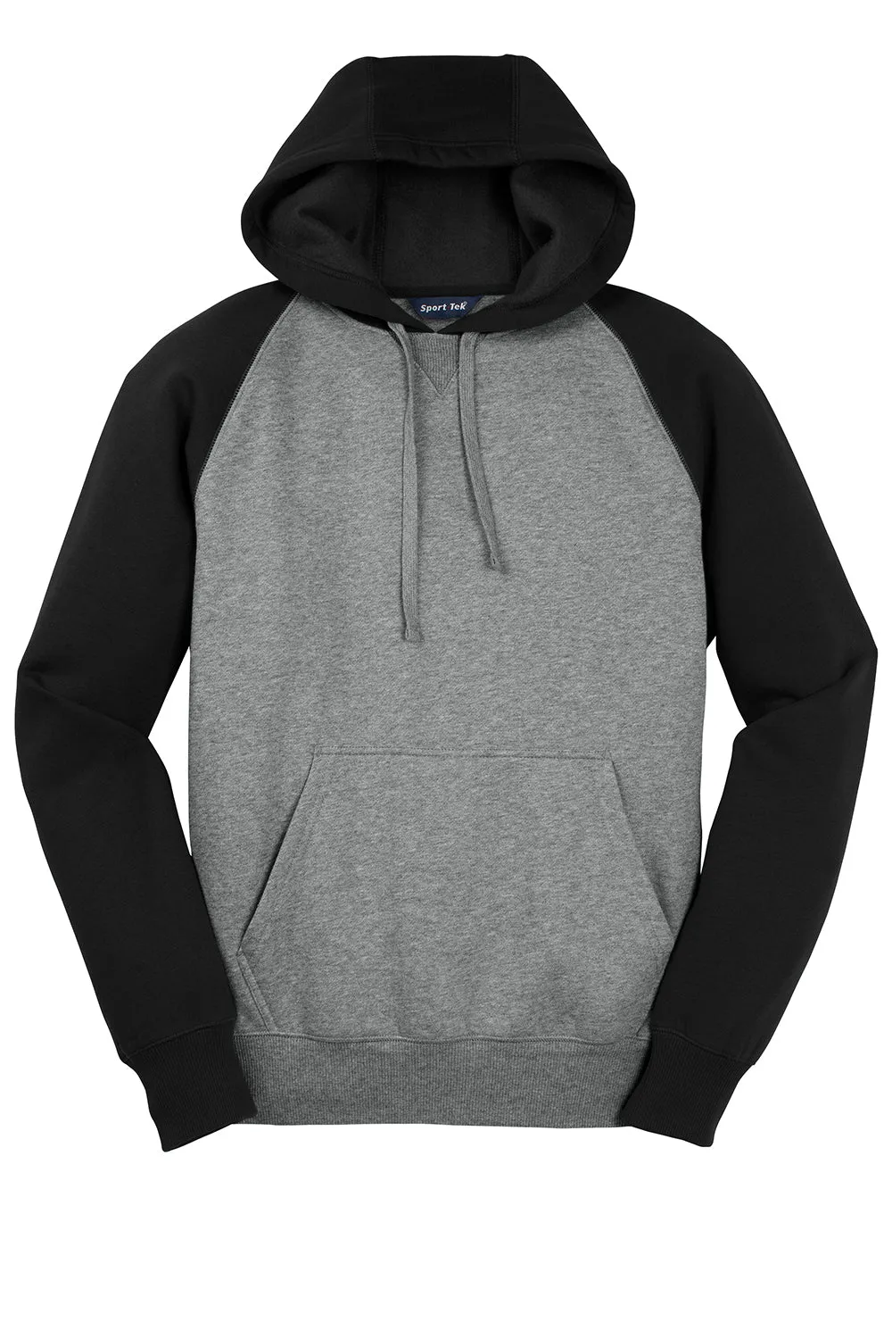 Sport-Tek Herzen Fleece Kapuzenpullover mit Tasche - Heather Vintage Grau/Schwarz