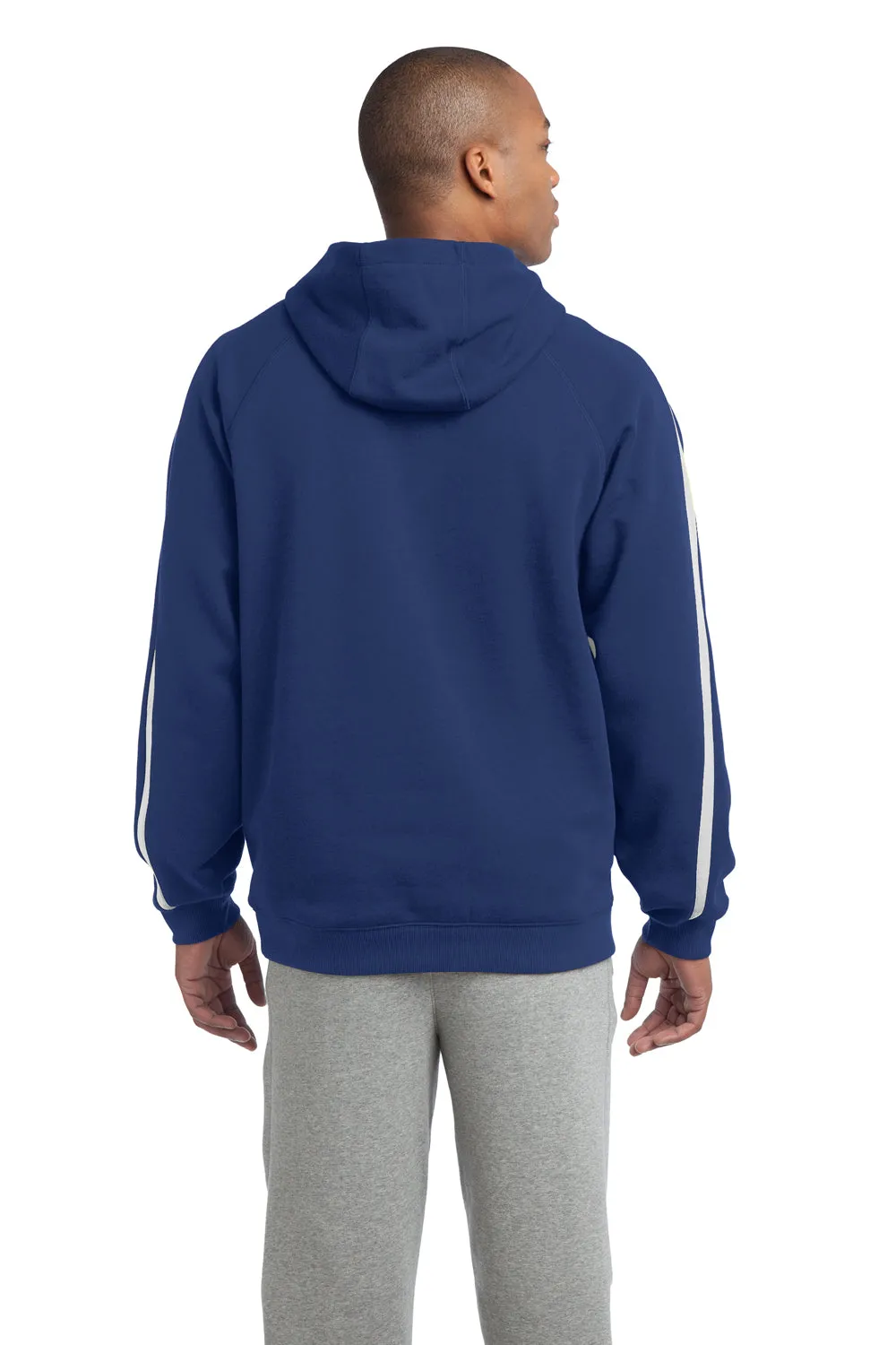 Sport-Tek Herzen Fleece Kapuzenpullover mit Kangaroo-Tasche - Echtes Königsblau/Weiß - Auslaufmodell