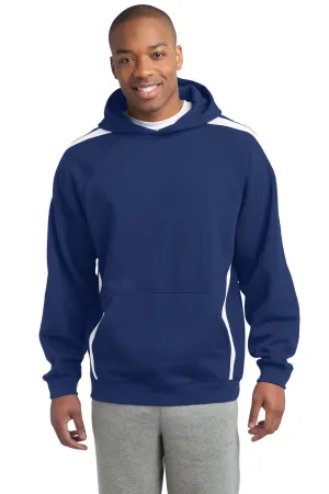 Sport-Tek Herzen Fleece Kapuzenpullover mit Kangaroo-Tasche - Echtes Königsblau/Weiß - Auslaufmodell