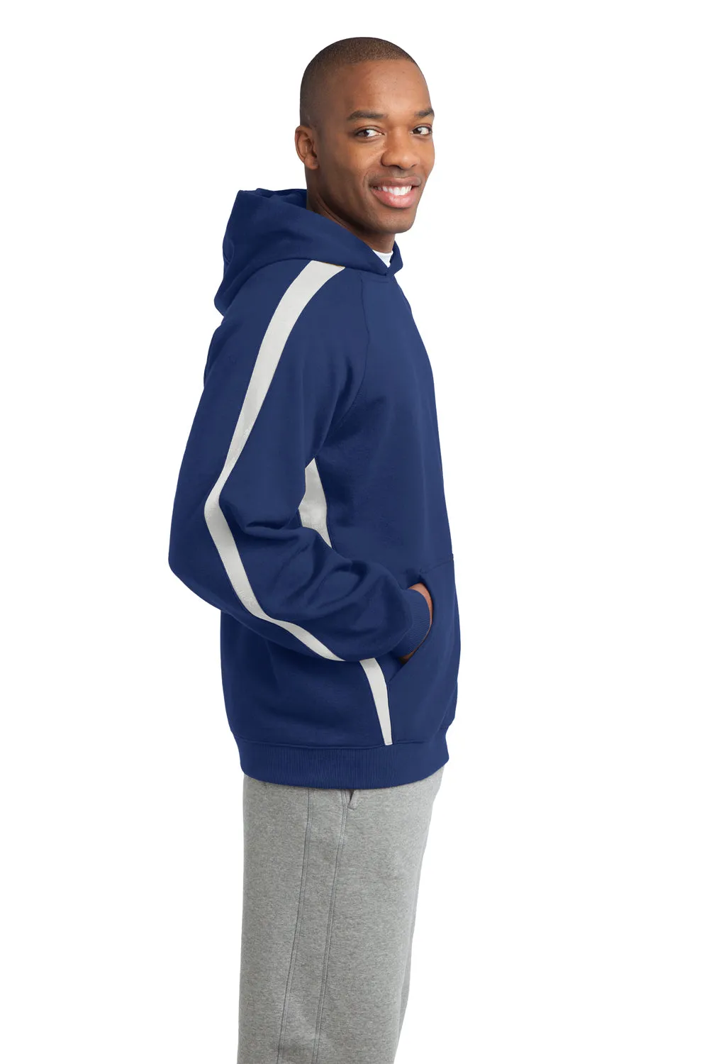 Sport-Tek Herzen Fleece Kapuzenpullover mit Kangaroo-Tasche - Echtes Königsblau/Weiß - Auslaufmodell