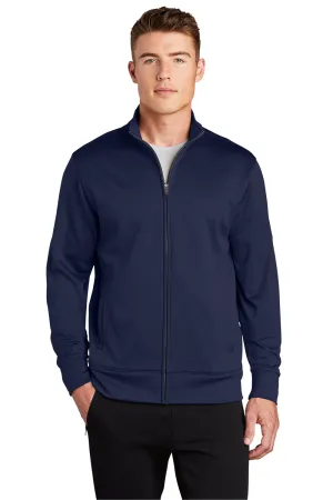 Sport-Tek Herren Sport-Wick Feuchtigkeitstransport Fleece Full-Zip Sweatshirt mit Taschen - Marineblau