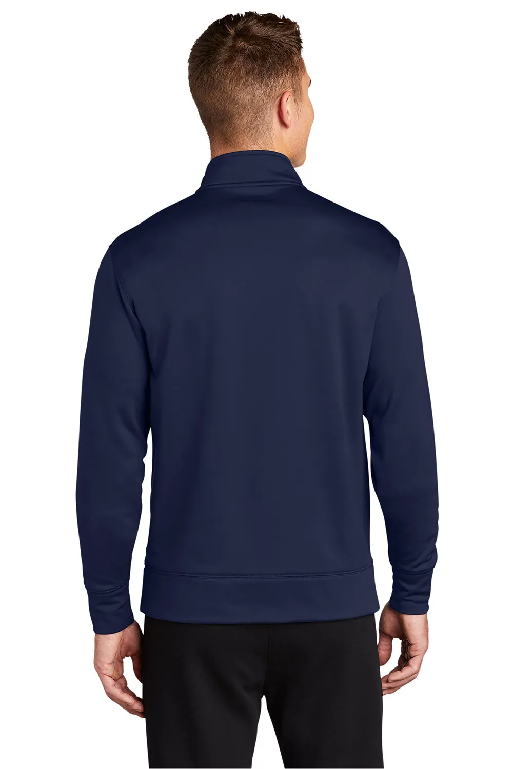 Sport-Tek Herren Sport-Wick Feuchtigkeitstransport Fleece Full-Zip Sweatshirt mit Taschen - Marineblau