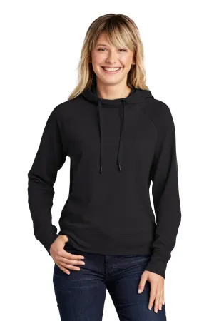 Sport-Tek Damen French Terry Kapuzenpullover Hoodie - Schwarz - Ausverkauf