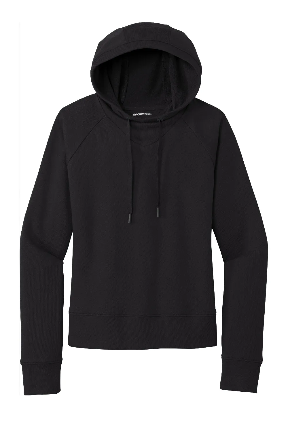 Sport-Tek Damen French Terry Kapuzenpullover Hoodie - Schwarz - Ausverkauf