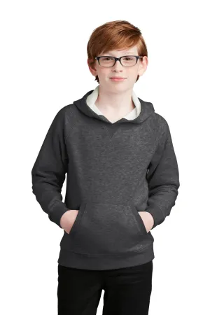 Sport-Tek Jugend Drive Fleece Kapuzenpullover Hoodie mit Beuteltasche - Heather Graphitgrau