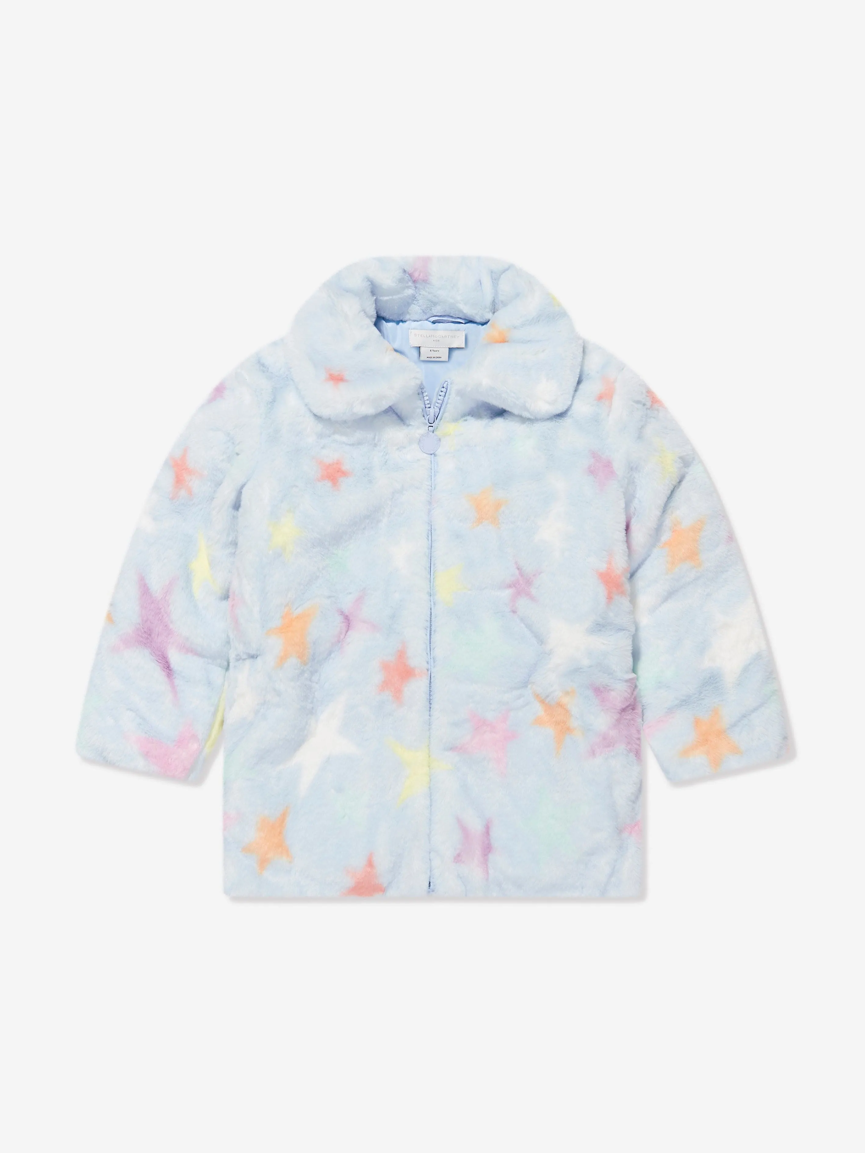 Stella McCartney Mädchen Kunstpelzmantel in Blau