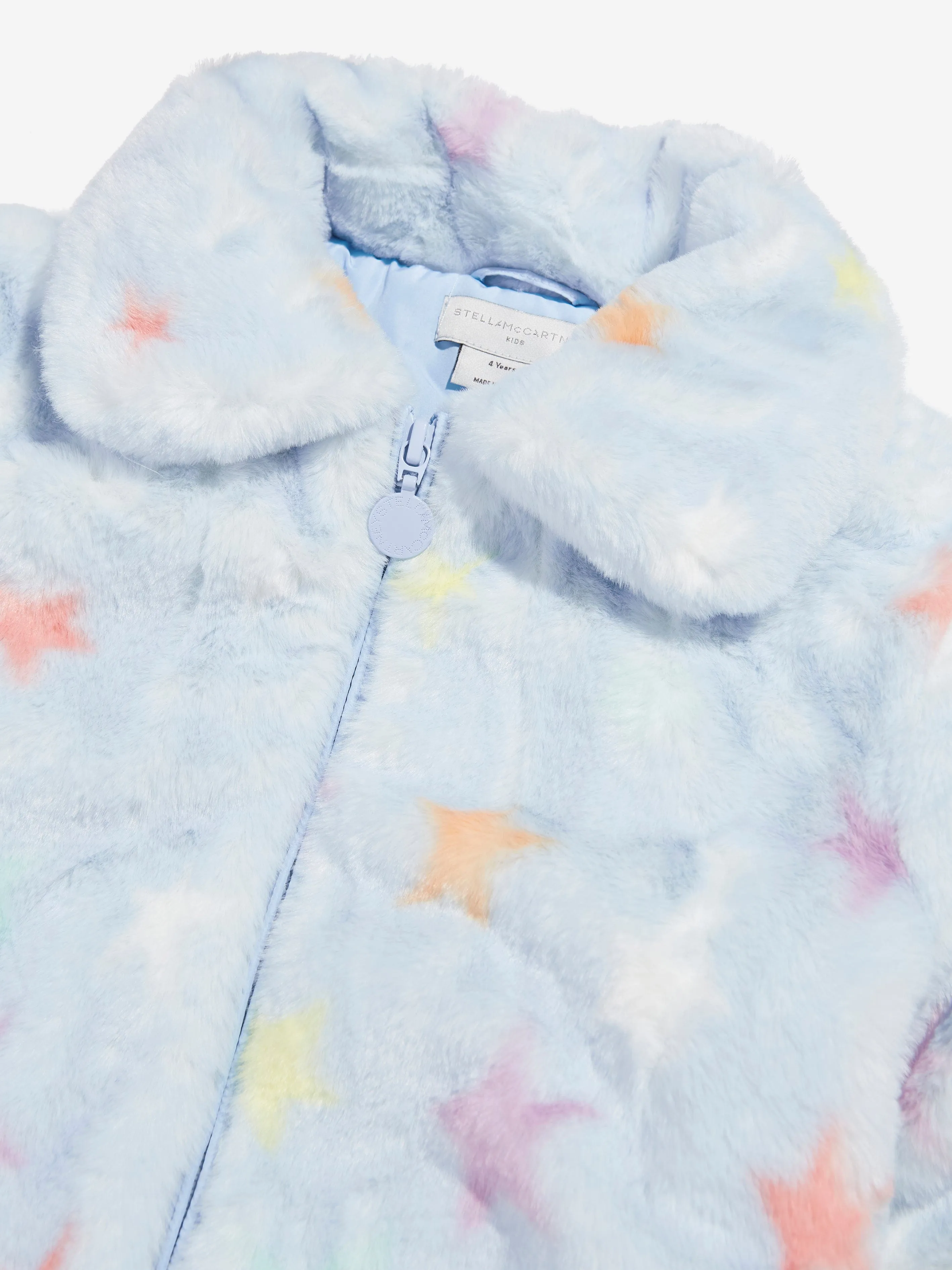 Stella McCartney Mädchen Kunstpelzmantel in Blau
