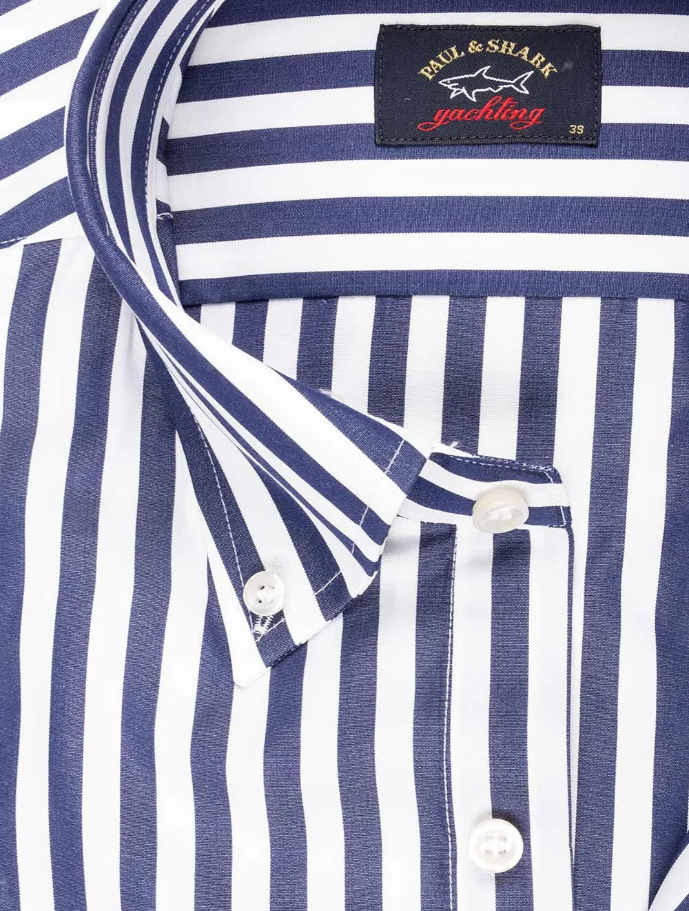 Gestreiftes Button-Down-Hemd Blau
