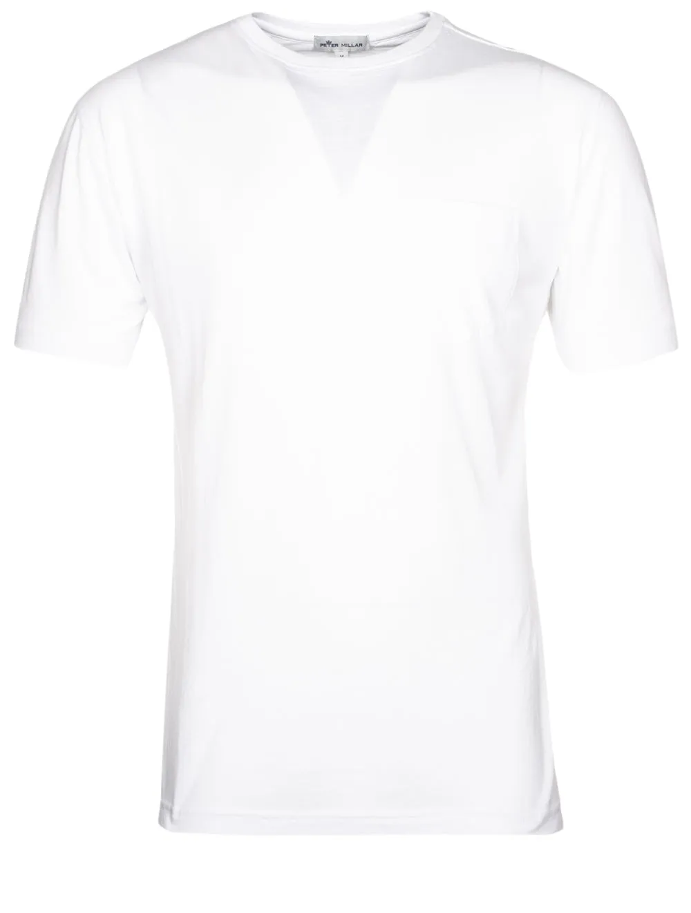 Sommerweiches T-Shirt mit Tasche in Weiß