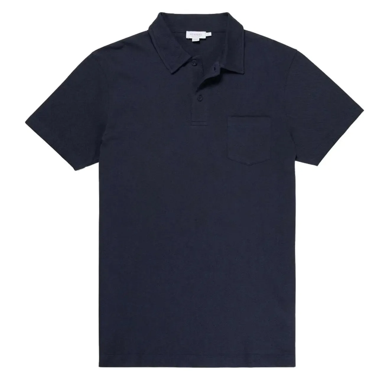 Sunspel Riviera Kurzarm-Polohemd Marineblau