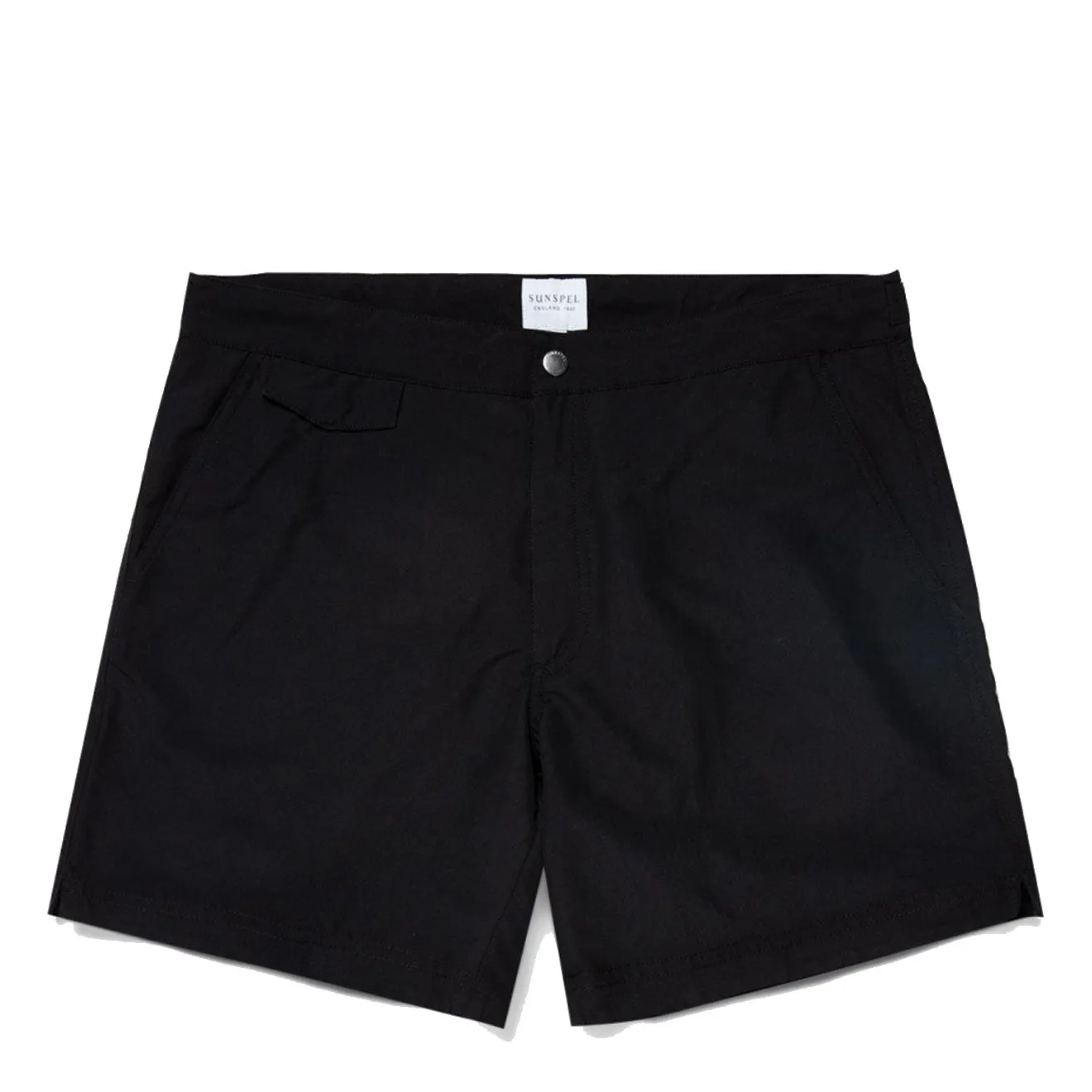 Sunspel Maßgeschneiderte Badeshorts Schwarz