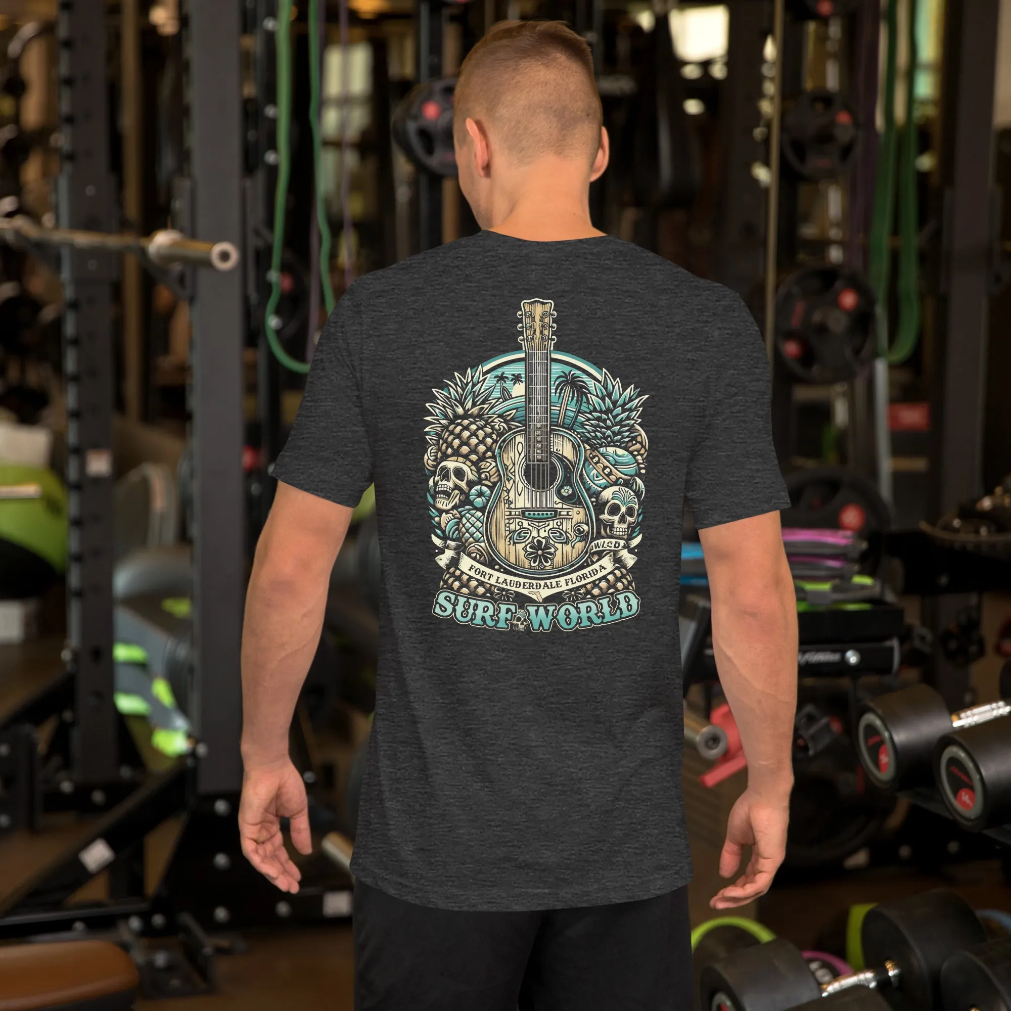 Surf World Pickin Strings Ukulele T-Shirt