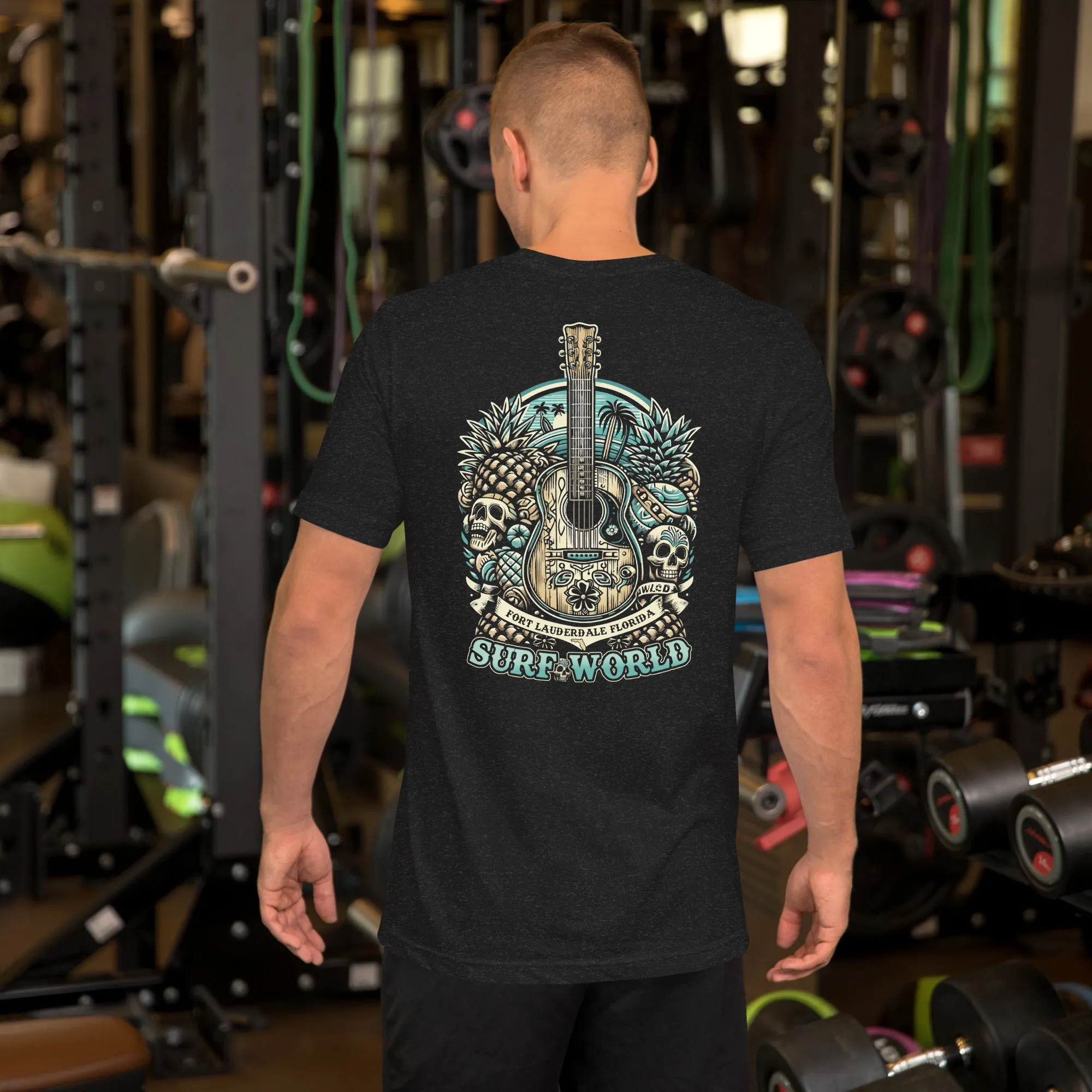 Surf World Pickin Strings Ukulele T-Shirt