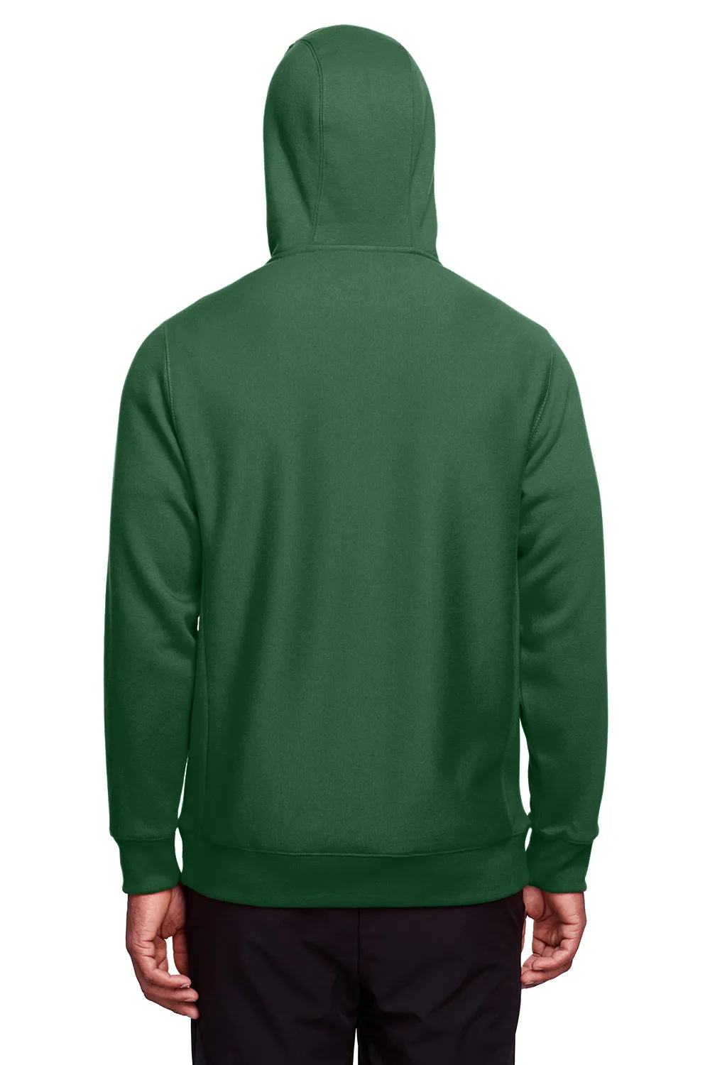 Team 365 Herren Zone HydroSport Fleece wasserabweisender Full-Zip Kapuzenpullover mit Taschen - Dunkelgrün
