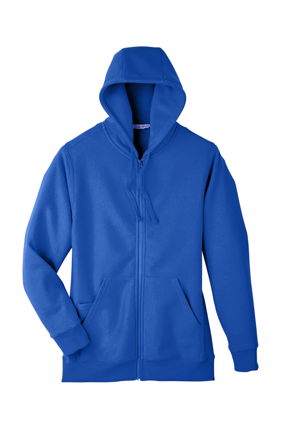 Team 365 Herren Zone HydroSport Fleece wasserabweisender Full-Zip Kapuzenpullover Hoodie mit Taschen - Königsblau