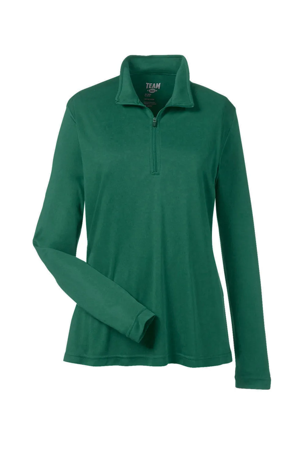 Team 365 Damen Zone Performance Feuchtigkeitstransport 1/4-Zip Sweatshirt - Dunkelmarineblau