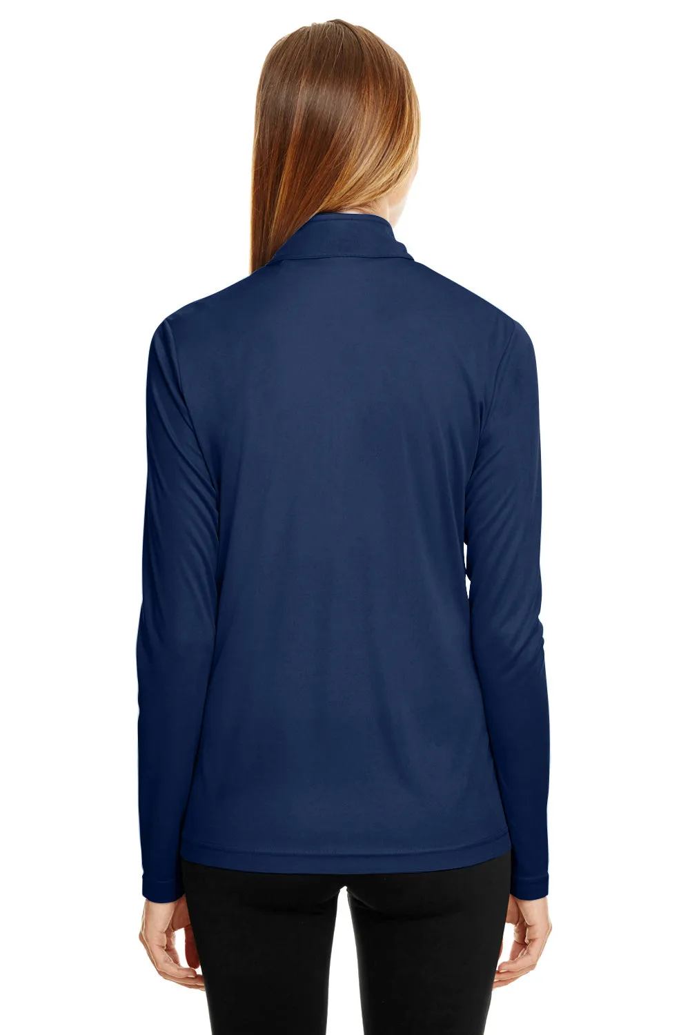 Team 365 Damen Zone Performance Feuchtigkeitstransport 1/4-Zip Sweatshirt - Dunkelmarineblau
