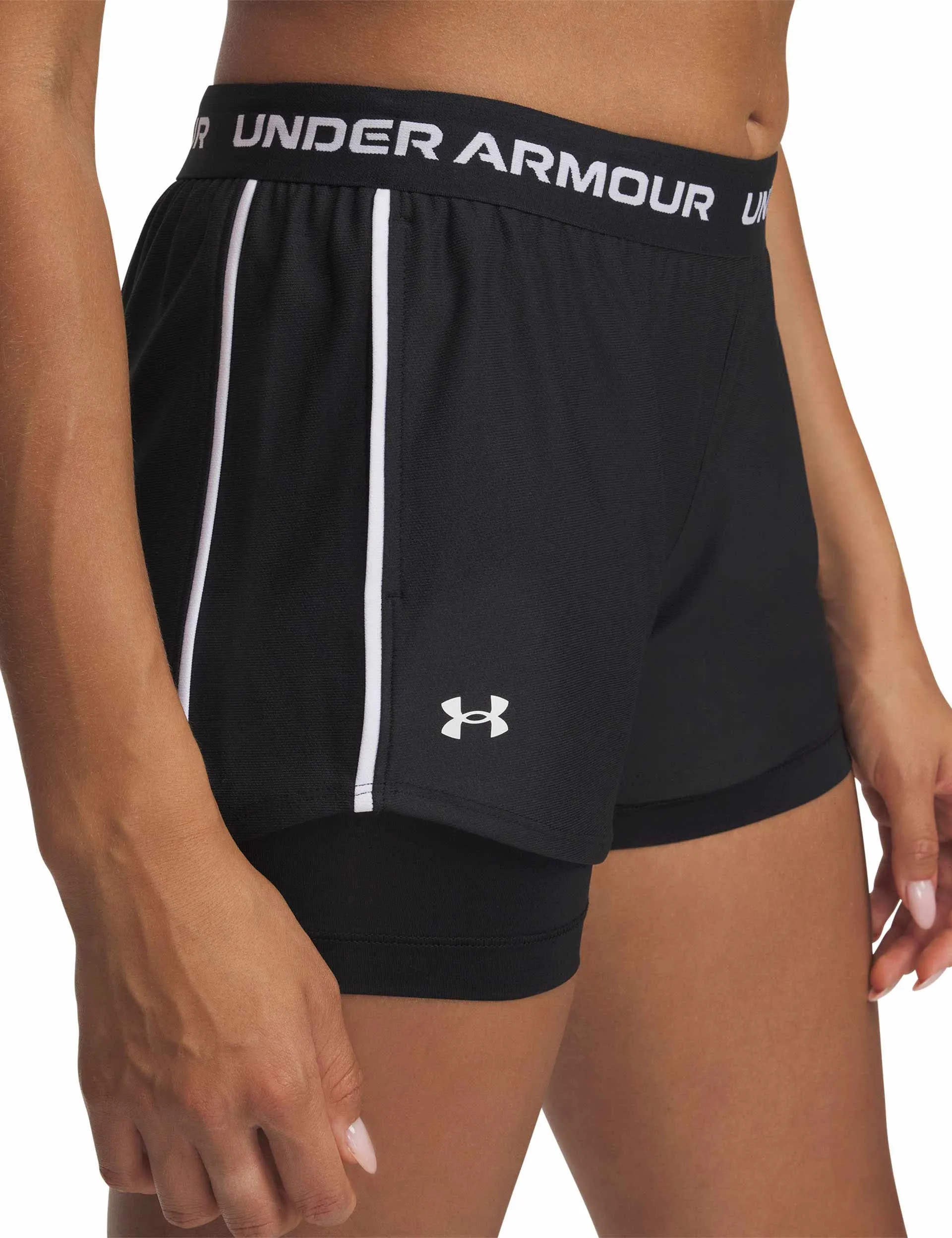 Tech Play Up 2-in-1 Shorts - Schwarz/Weiß Under Armour Kleidung