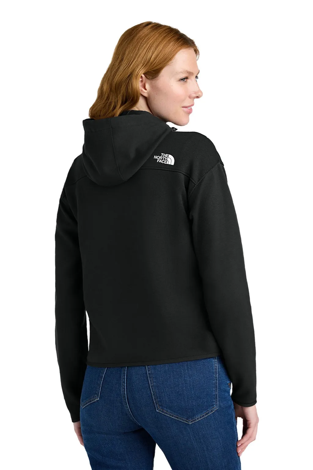 The North Face Damen Double Knit Full Zip Kapuzenpullover mit Taschen - Schwarz