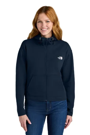 The North Face Damen Double Knit Full Zip Kapuzenpullover mit Taschen - Summit Navy Blau