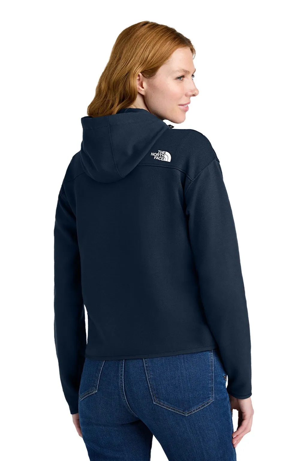 The North Face Damen Double Knit Full Zip Kapuzenpullover mit Taschen - Summit Navy Blau