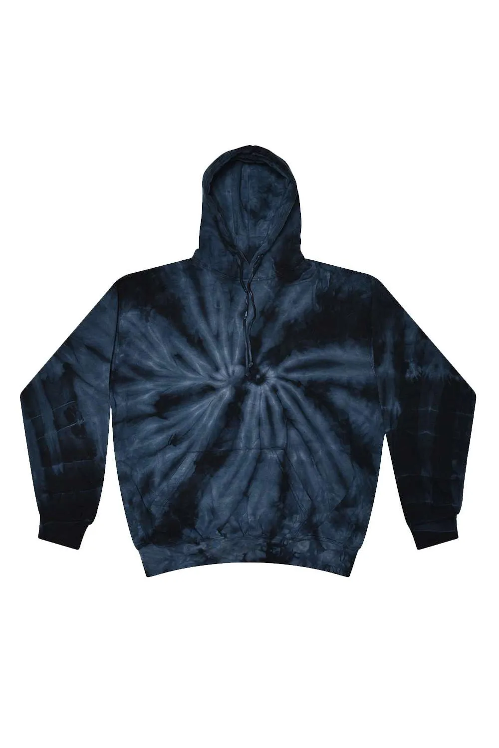 Tie-Dye Herren Kapuzenpullover mit Kangaroo-Tasche - Marineblau