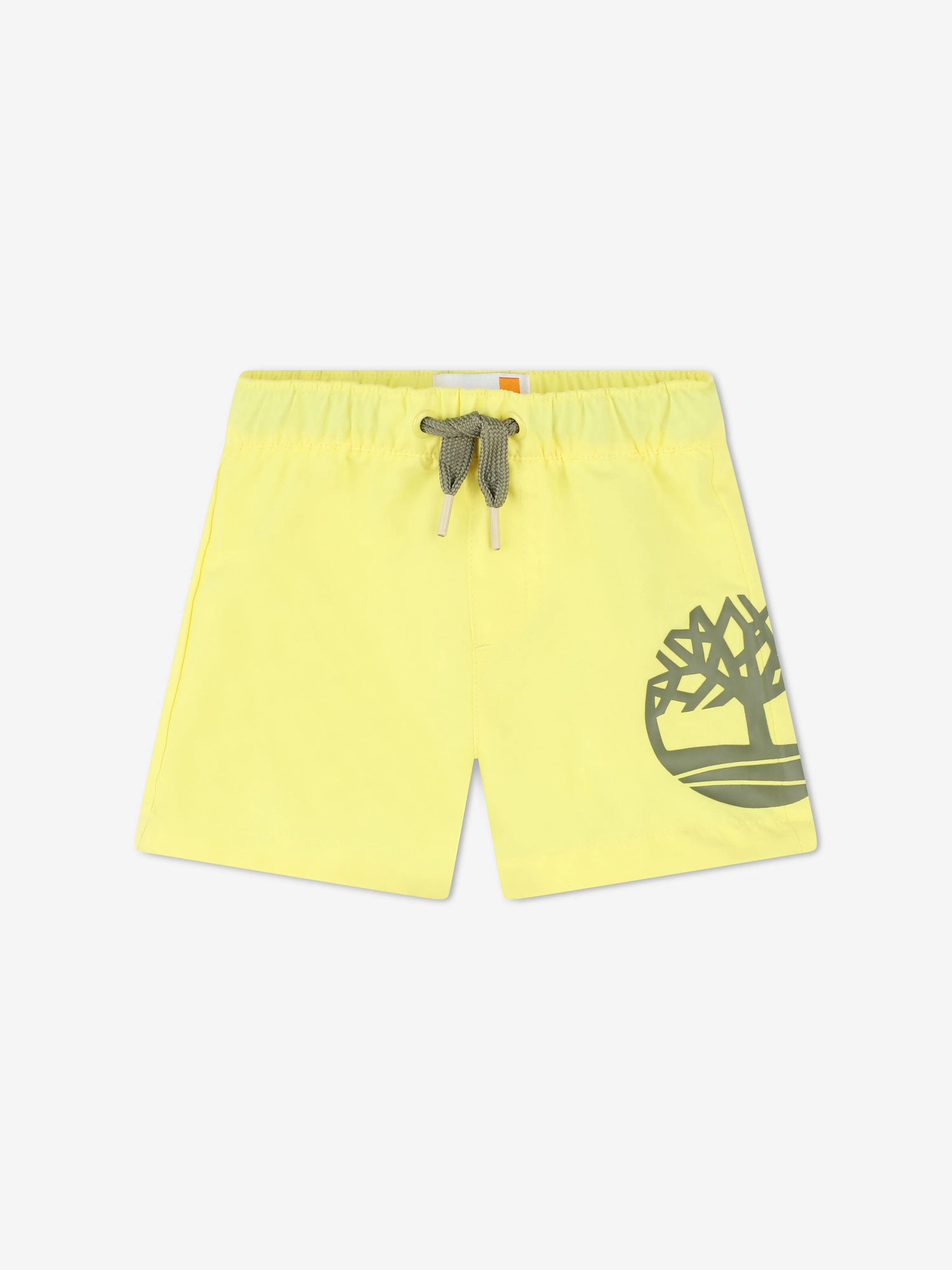 Timberland Baby Jungen Logo Print Badehose in Gelb