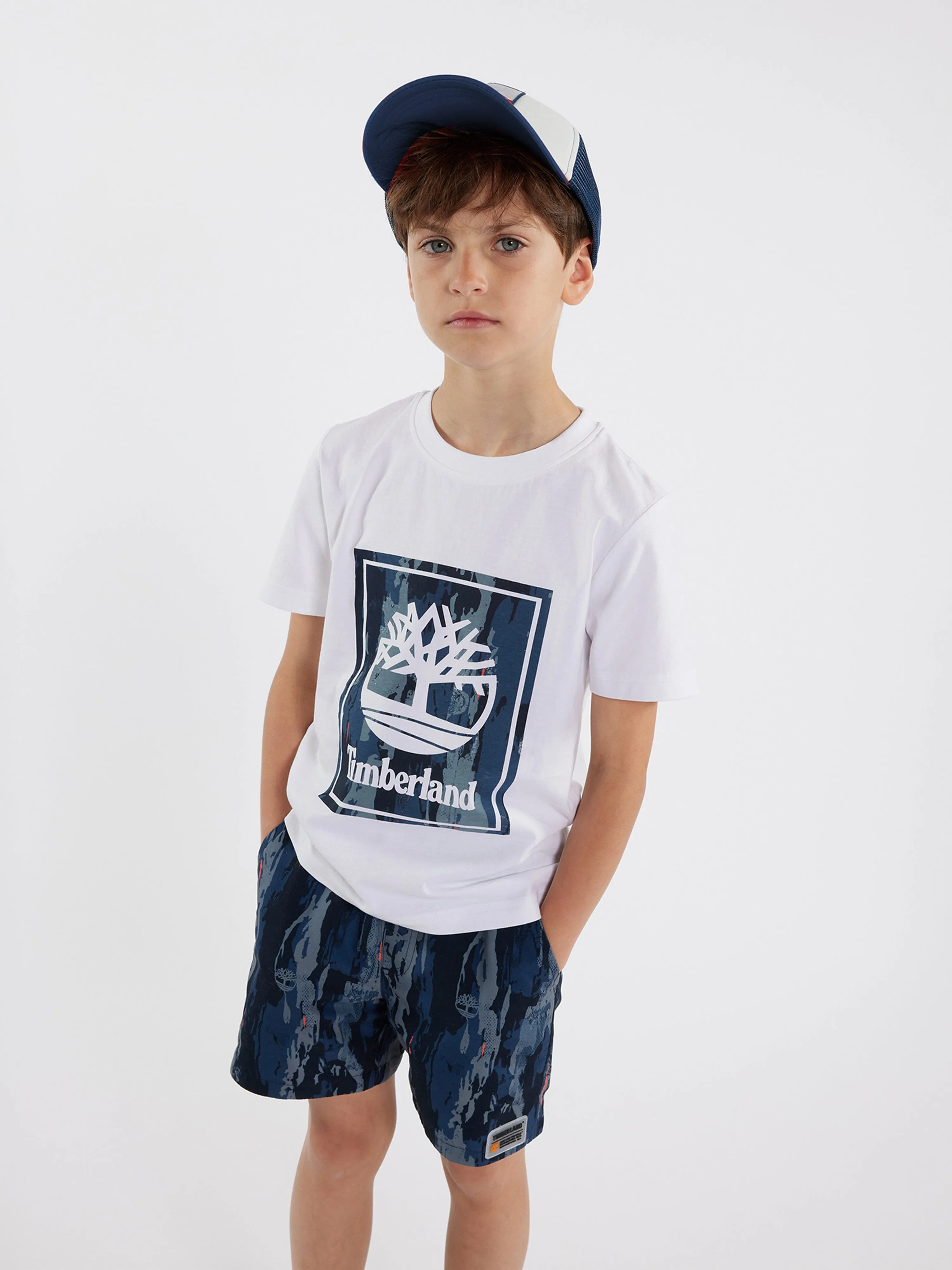 Timberland Jungen Badehorts mit Muster in Blau
