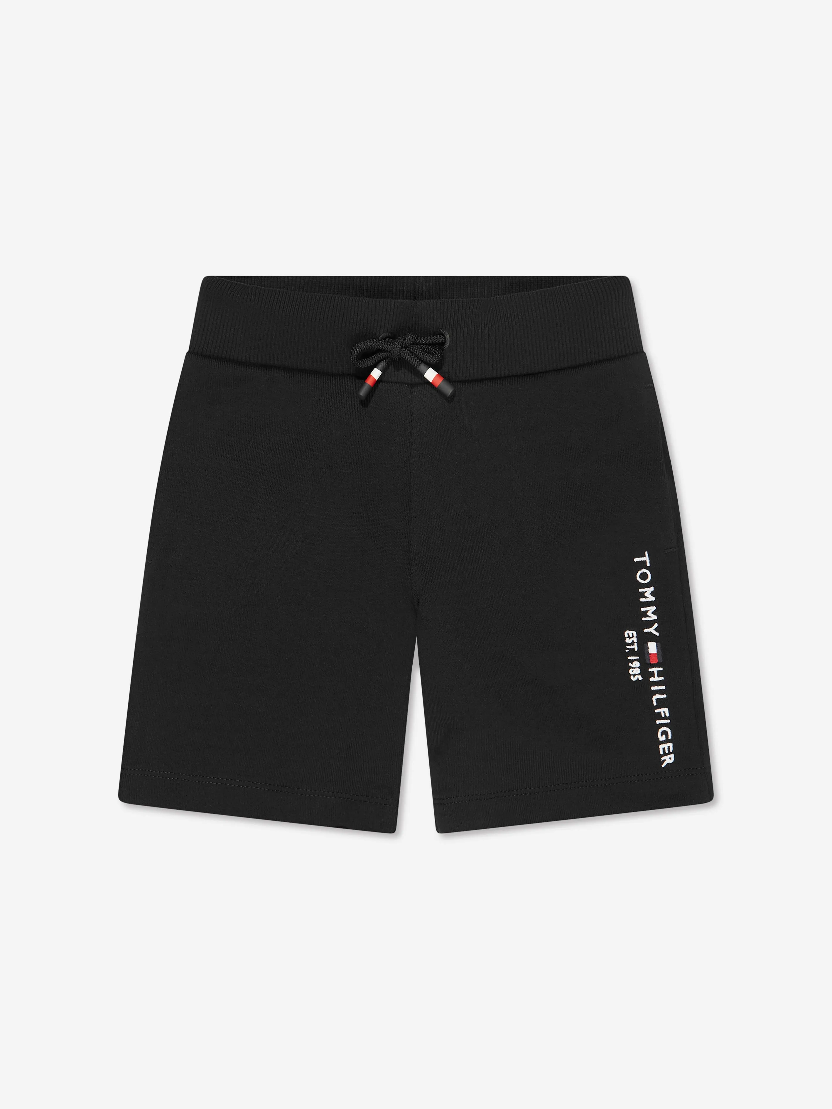 Tommy Hilfiger Jungen Essential Sweatshorts in Schwarz