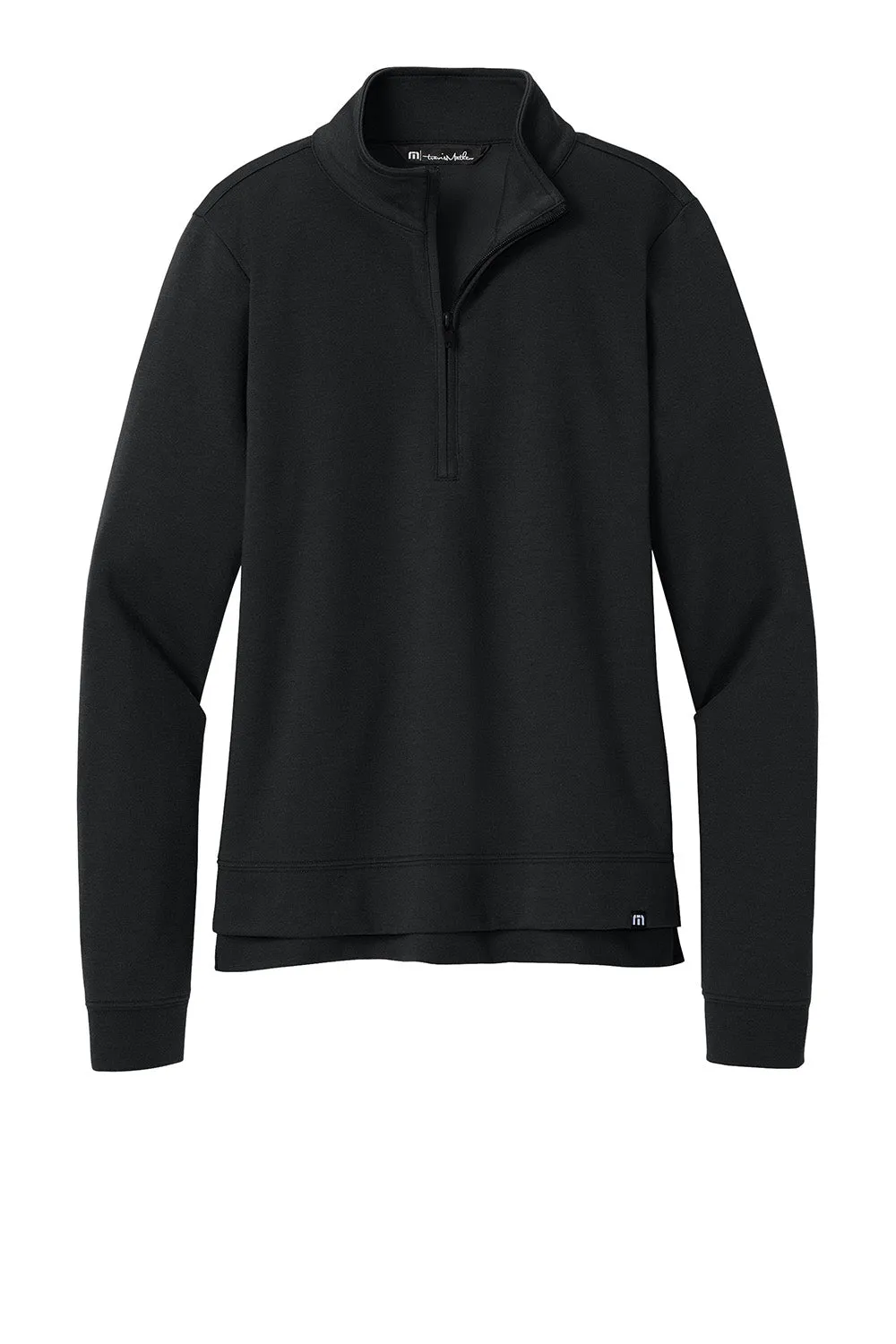 TravisMathew Damen Coveside Knitterfreies 1/4-Zip Sweatshirt - Schwarz